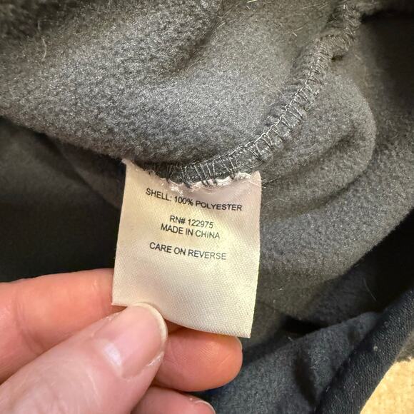 Southern Proper All Prep Fleece Pullover Gray Plaid Trim Snap Front Jacket Men L - Picture 6 of 8